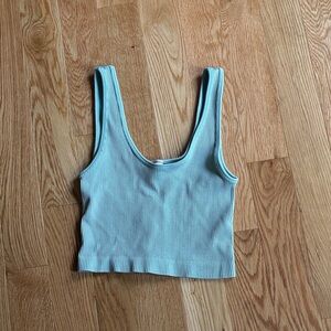 Anthropologie Teal Ribbed Tank Top
